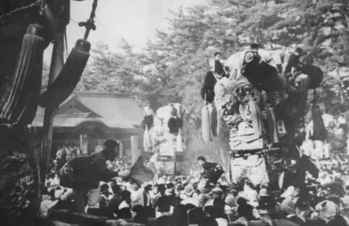 八旛神社のかきくらべ（昭和36年）