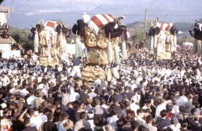 病院前かきくらべ（昭和30年代後半：中須賀・西町・新田・西原）