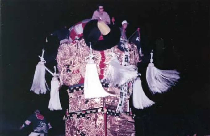 山端太鼓台（昭和49年：自治会館付近）